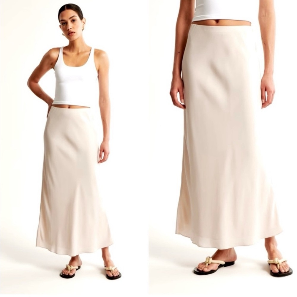 Abercrombie & Fitch Cream Maxi Skirt